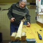Fase iniziale nella costruzione dell'arco di osage